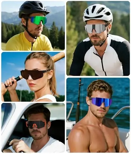 STORYCOAST Erkaklar va ayollar uchun polarizatsiyalangan sport quyoshdan saqlaydigan ko'zoynaklar, Haydash, baliq ovlash, velosipedda tog 'velosipedida UV400 himoyasi - 2