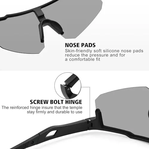 STORYCOAST Polarized Sports Sunglasses for Men Women,Driving Fishing Cycling Mountain Bike Sunglasses UV400 Protection - 4