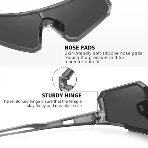 STORYCOAST Polarized Sports Sunglasses for Men Women,Driving Fishing Cycling Mountain Bike Sunglasses UV400 Protection - 4