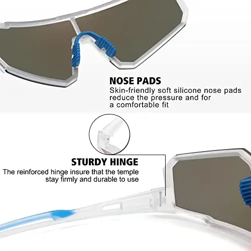 STORYCOAST Polarized Sports Sunglasses for Men Women,Driving Fishing Cycling Mountain Bike Sunglasses UV400 Protection - 4