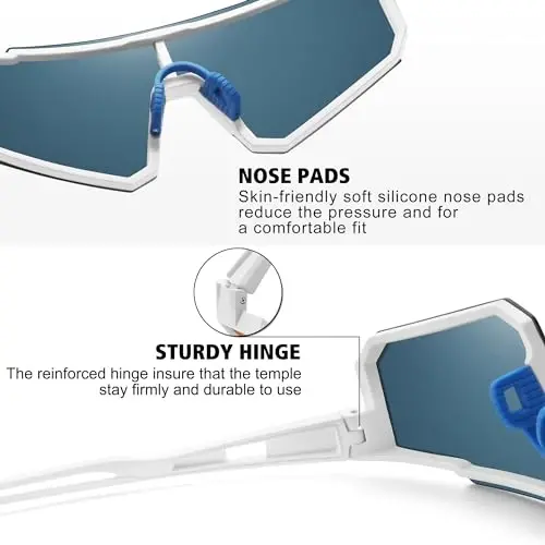 STORYCOAST Polarized Sports Sunglasses for Men Women,Driving Fishing Cycling Mountain Bike Sunglasses UV400 Protection - 4