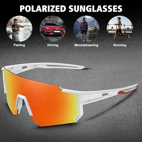 STORYCOAST Polarized Sports Sunglasses for Men Women,Driving Fishing Cycling Mountain Bike Sunglasses UV400 Protection - 5
