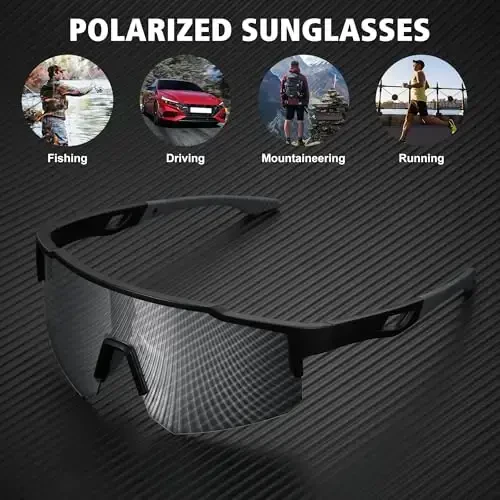 STORYCOAST Polarized Sports Sunglasses for Men Women,Driving Fishing Cycling Mountain Bike Sunglasses UV400 Protection - 6