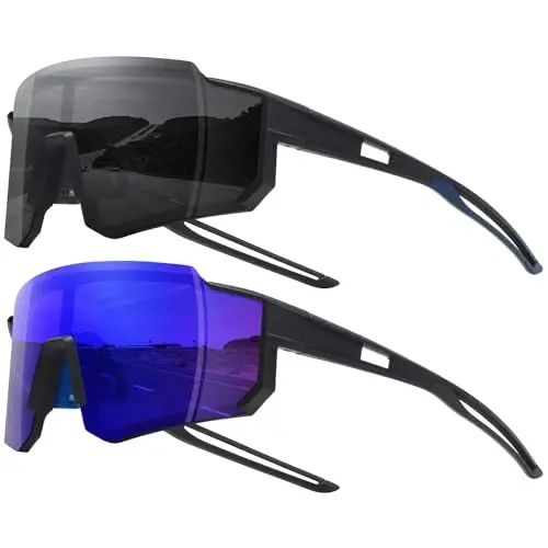 STORYCOAST Polarized Sports Sunglasses for Men Women,Cycling Running | UV400 Protection Polarized Baseball Driving Fishing Mountain Bike Wrap Around Sun Glasses,Lightweight Frame 