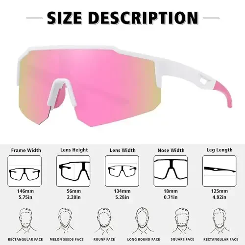 STORYCOAST Polarized Sports Sunglasses for Men Women,Driving Fishing Cycling Mountain Bike Sunglasses UV400 Protection - 3