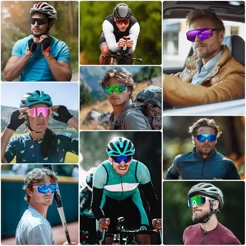 STORYCOAST Polarized Sports Sunglasses for Men Women,Driving Fishing Cycling Mountain Bike Sunglasses UV400 Protection - 2