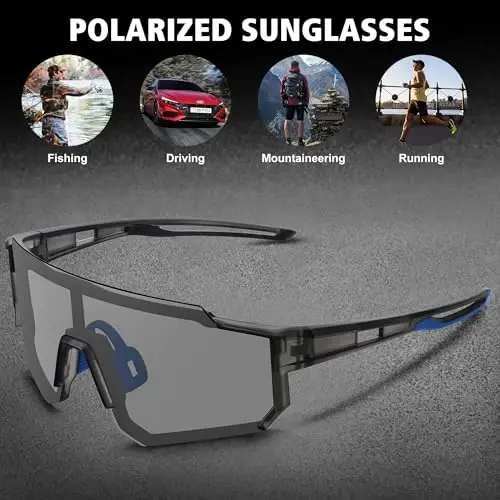 STORYCOAST Polarized Sports Sunglasses for Men Women,Driving Fishing Cycling Mountain Bike Sunglasses UV400 Protection - 6