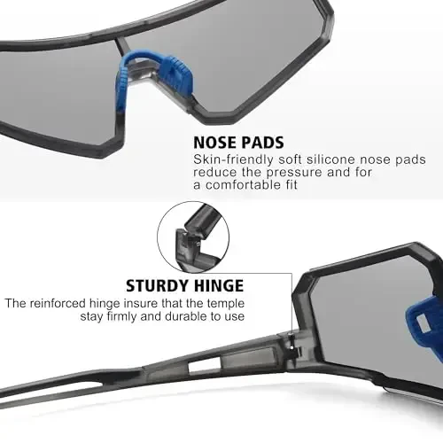 STORYCOAST Polarized Sports Sunglasses for Men Women,Driving Fishing Cycling Mountain Bike Sunglasses UV400 Protection - 5