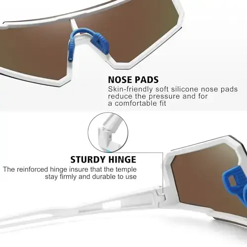 STORYCOAST Polarized Sports Sunglasses for Men Women,Driving Fishing Cycling Mountain Bike Sunglasses UV400 Protection - 4