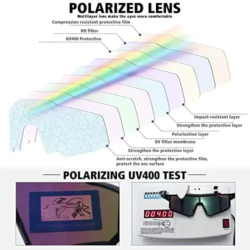 STORYCOAST Polarized Sports Sunglasses for Men Women,Driving Fishing Cycling Mountain Bike Sunglasses UV400 Protection - 5