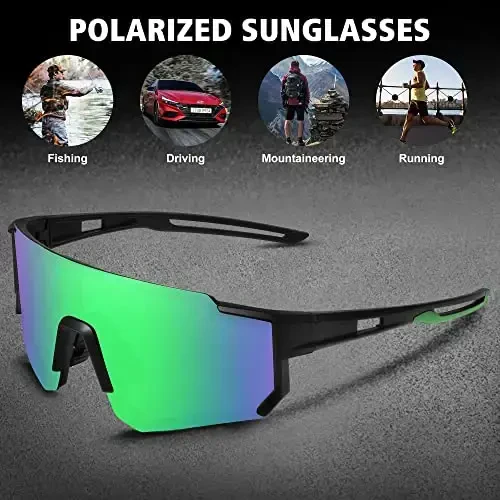 STORYCOAST Polarized Sports Sunglasses for Men Women,Driving Fishing Cycling Mountain Bike Sunglasses UV400 Protection - 6