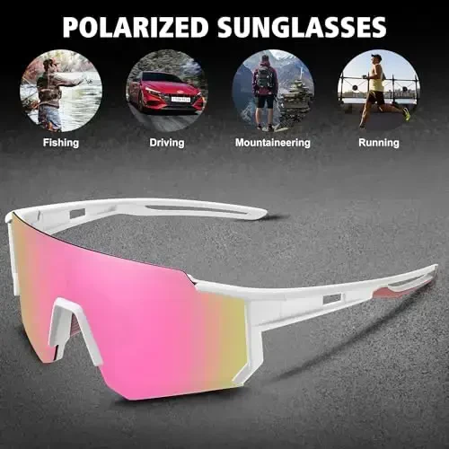 STORYCOAST Polarized Sports Sunglasses for Men Women,Driving Fishing Cycling Mountain Bike Sunglasses UV400 Protection - 6