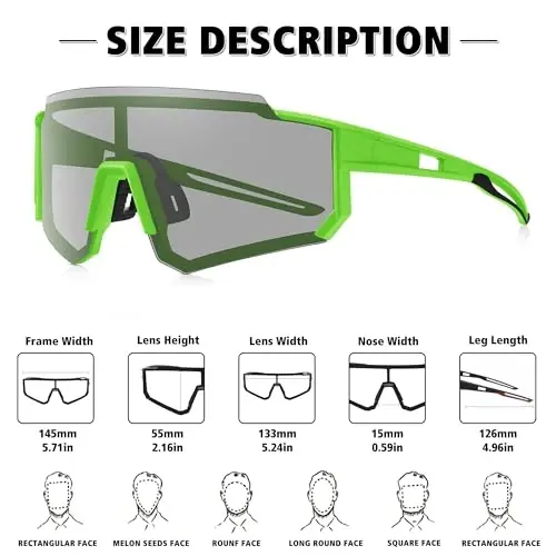 STORYCOAST Polarized Sports Sunglasses for Men Women,Driving Fishing Cycling Mountain Bike Sunglasses UV400 Protection - 4