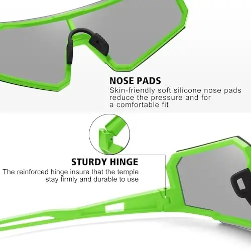 STORYCOAST Polarized Sports Sunglasses for Men Women,Driving Fishing Cycling Mountain Bike Sunglasses UV400 Protection - 5