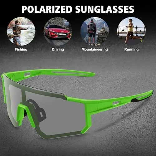 STORYCOAST Polarized Sports Sunglasses for Men Women,Driving Fishing Cycling Mountain Bike Sunglasses UV400 Protection - 6