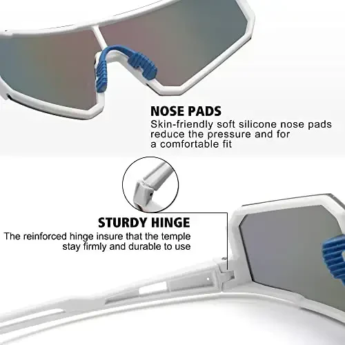 STORYCOAST Polarized Sports Sunglasses for Men Women,Driving Fishing Cycling Mountain Bike Sunglasses UV400 Protection - 4