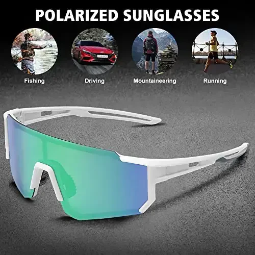 STORYCOAST Polarized Sports Sunglasses for Men Women,Driving Fishing Cycling Mountain Bike Sunglasses UV400 Protection - 6