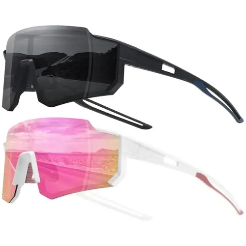 STORYCOAST Polarized Sports Sunglasses for Men Women,Driving Fishing Cycling Mountain Bike Sunglasses UV400 Protection - STORYCOAST