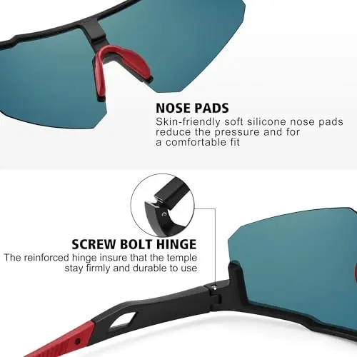 STORYCOAST Polarized Sports Sunglasses for Men Women Fishing Cycling Bike Running Sun Glasses UV Protection - 4