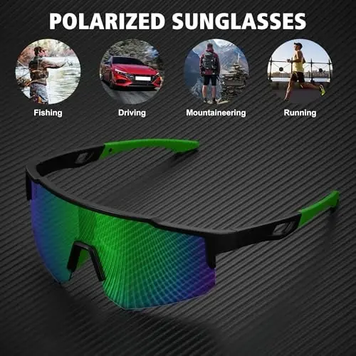 STORYCOAST Polarized Sports Sunglasses for Men Women,Driving Fishing Cycling Mountain Bike Sunglasses UV400 Protection - 6
