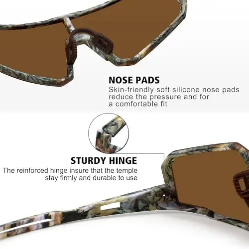 STORYCOAST Polarized Sports Sunglasses for Men Women,Driving Fishing Cycling Mountain Bike Sunglasses UV400 Protection - 4