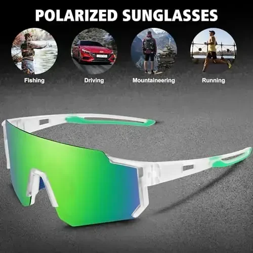 STORYCOAST Polarized Sports Sunglasses for Men Women,Driving Fishing Cycling Mountain Bike Sunglasses UV400 Protection - 5