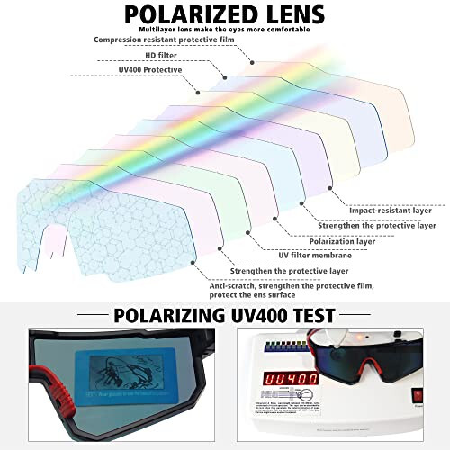 STORYCOAST Polarize Spor Gözlükleri Erkek Kadın, Sürüş Balıkçılık Bisiklet Dağ Bisikleti Gözlükleri UV400 Koruma - 18