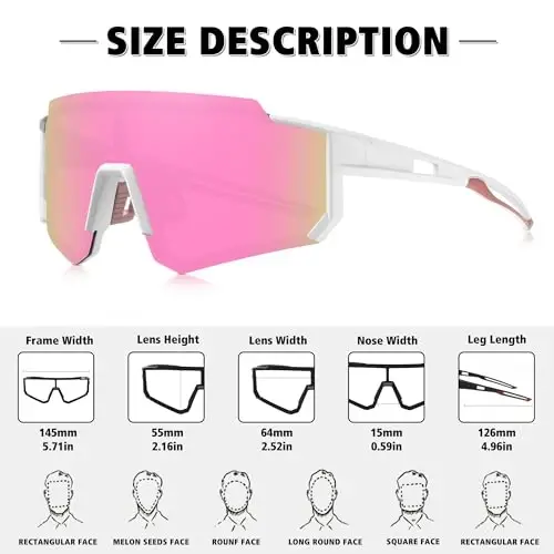 STORYCOAST Polarized Sports Sunglasses for Men Women,Driving Fishing Cycling Mountain Bike Sunglasses UV400 Protection - 4