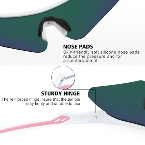 STORYCOAST Polarized Sports Sunglasses for Men Women,Cycling Running | UV400 Protection Polarized Baseball Driving Fishing Mountain Bike Wrap Around Sun Glasses,Lightweight Frame - 5