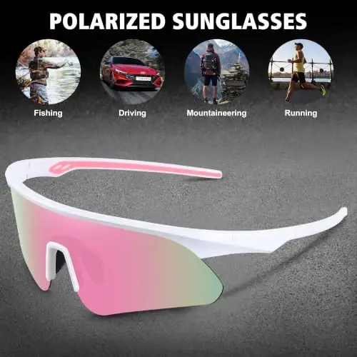 STORYCOAST Polarized Sports Sunglasses for Men Women,Cycling Running | UV400 Protection Polarized Baseball Driving Fishing Mountain Bike Wrap Around Sun Glasses,Lightweight Frame - 6
