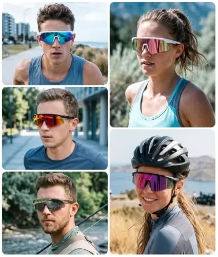 STORYCOAST Polarized Sports Sunglasses for Men Women,Cycling Running | UV400 Protection Polarized Baseball Driving Fishing Mountain Bike Wrap Around Sun Glasses,Lightweight Frame - 2