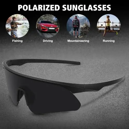 STORYCOAST Polarized Sports Sunglasses for Men Women,Cycling Running | UV400 Protection Polarized Baseball Driving Fishing Mountain Bike Wrap Around Sun Glasses,Lightweight Frame - 6