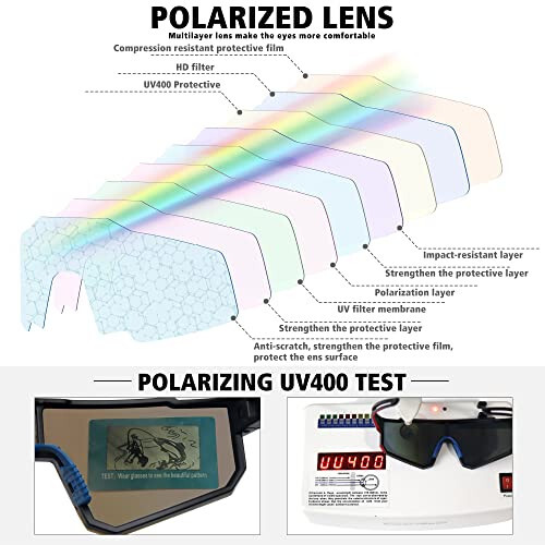 STORYCOAST Polarized Sports Sunglasses for Men Women,Driving Fishing Cycling Mountain Bike Sunglasses UV400 Protection - 5