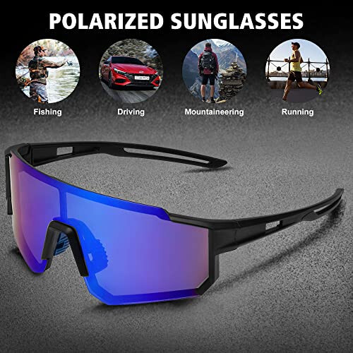 STORYCOAST Polarized Sports Sunglasses for Men Women,Driving Fishing Cycling Mountain Bike Sunglasses UV400 Protection - 6