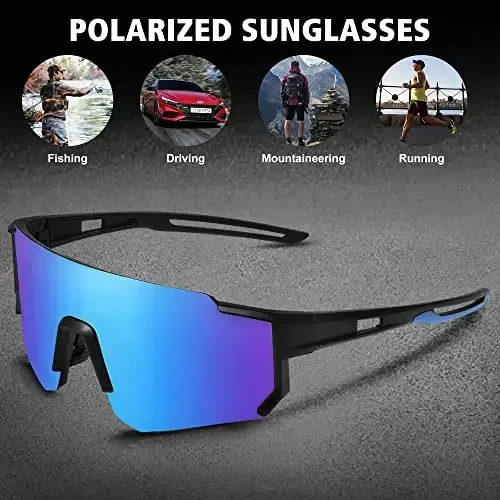 STORYCOAST Polarized Sports Sunglasses for Men Women,Driving Fishing Cycling Mountain Bike Sunglasses UV400 Protection - 6