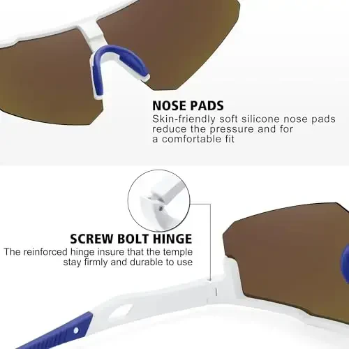 STORYCOAST Polarized Sports Sunglasses for Men Women,Driving Fishing Cycling Mountain Bike Sunglasses UV400 Protection - 4