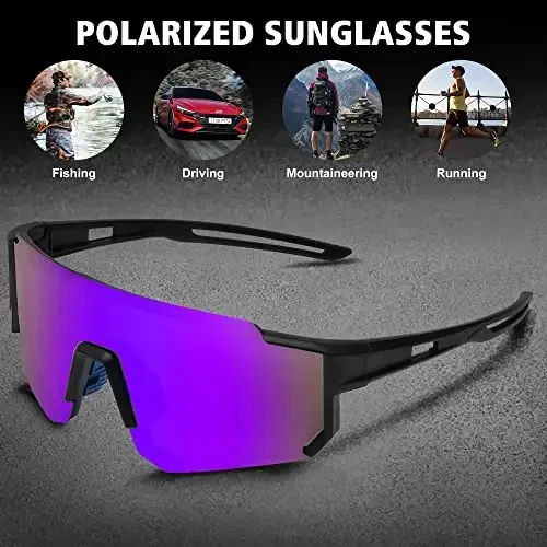 STORYCOAST Polarized Sports Sunglasses for Men Women,Driving Fishing Cycling Mountain Bike Sunglasses UV400 Protection - 6