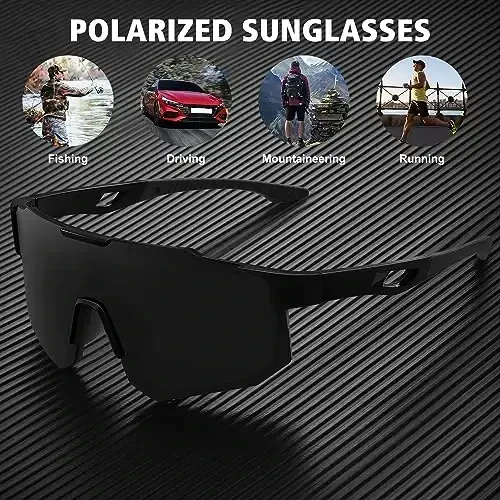 STORYCOAST Polarized Sports Sunglasses for Men Women,Driving Fishing Cycling Mountain Bike Sunglasses UV400 Protection - 6
