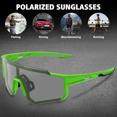 STORYCOAST Polarized Sports Sunglasses for Men Women,Driving Fishing Cycling Mountain Bike Sunglasses UV400 Protection - 6