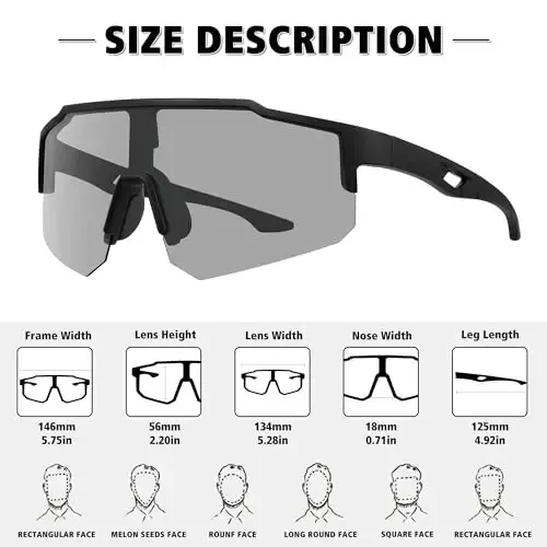 STORYCOAST Polarized Sports Sunglasses for Men Women,Driving Fishing Cycling Mountain Bike Sunglasses UV400 Protection - 3