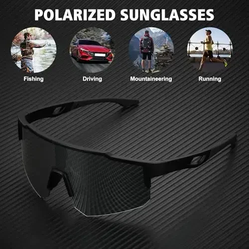STORYCOAST Polarized Sports Sunglasses for Men Women,Driving Fishing Cycling Mountain Bike Sunglasses UV400 Protection - 6
