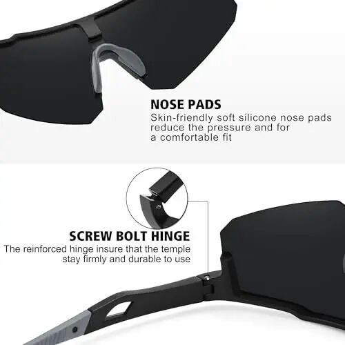 STORYCOAST Polarized Sports Sunglasses for Men Women,Driving Fishing Cycling Mountain Bike Sunglasses UV400 Protection - 4