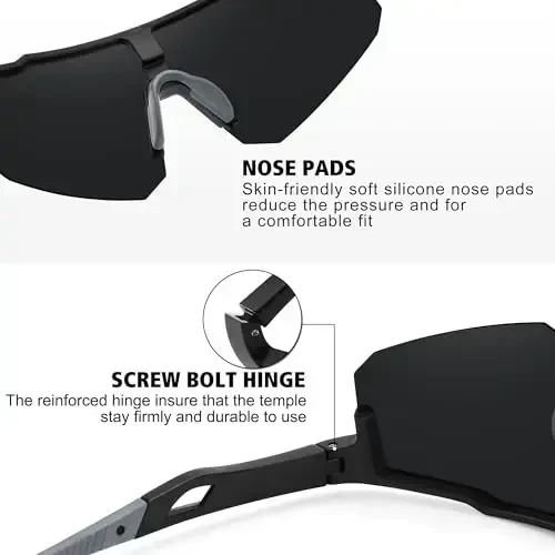 STORYCOAST Polarized Sports Sunglasses for Men Women,Driving Fishing Cycling Mountain Bike Sunglasses UV400 Protection - 4