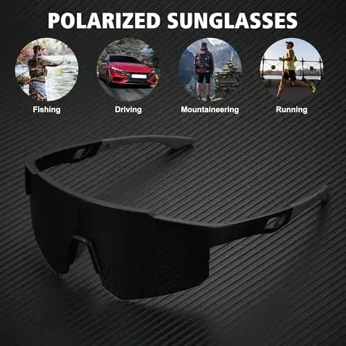 STORYCOAST Polarized Sports Sunglasses for Men Women,Driving Fishing Cycling Mountain Bike Sunglasses UV400 Protection - 6