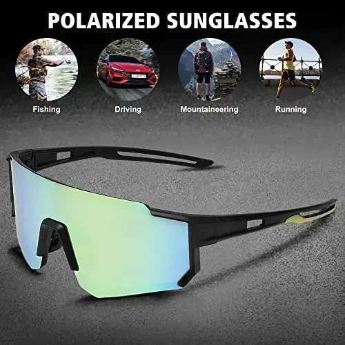 STORYCOAST Polarized Sports Sunglasses for Men Women,Driving Fishing Cycling Mountain Bike Sunglasses UV400 Protection - 6