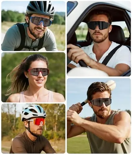 STORYCOAST Polarized Sports Sunglasses for Men Women,Driving Fishing Cycling Mountain Bike Sunglasses UV400 Protection - 2
