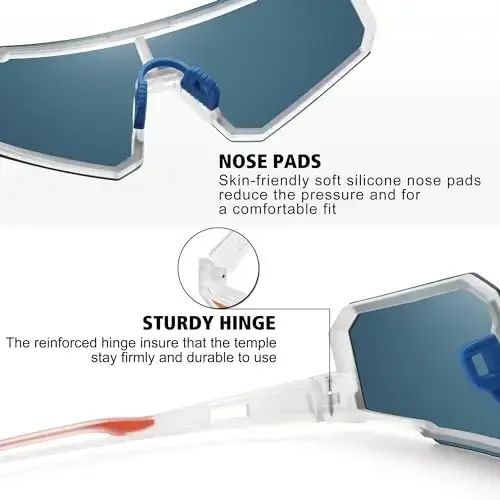 STORYCOAST Polarized Sports Sunglasses for Men Women,Driving Fishing Cycling Mountain Bike Sunglasses UV400 Protection - 4