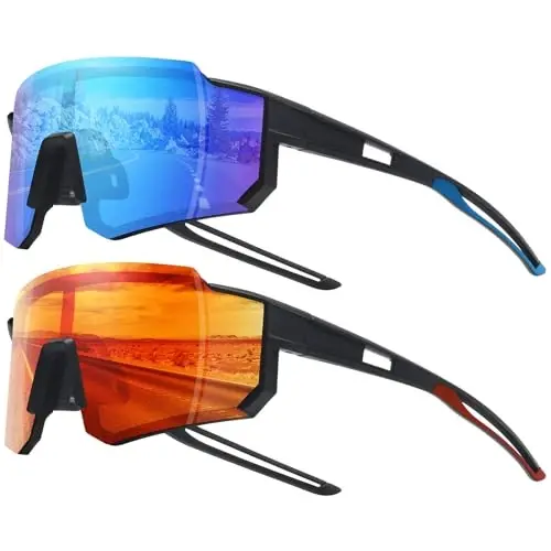 STORYCOAST Polarized Sports Sunglasses for Men Women,Driving Fishing Cycling Mountain Bike Sunglasses UV400 Protection 