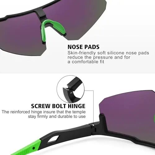 STORYCOAST Polarized Sports Sunglasses for Men Women,Driving Fishing Cycling Mountain Bike Sunglasses UV400 Protection - 4