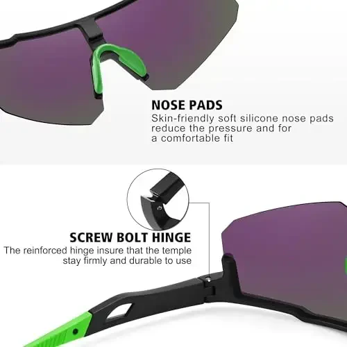 STORYCOAST Polarized Sports Sunglasses for Men Women,Driving Fishing Cycling Mountain Bike Sunglasses UV400 Protection - 4